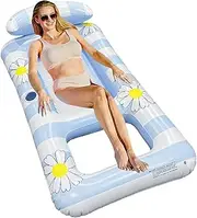 Pool Float, Inflatable Pool Floats Adult, Foldable Sofa Bed for Outdoor Vacation Travel and Relaxation Beach Backyard Poolside