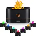 3D Flame Air Humidifier Essential Oil Ultrasonic Aroma Diffuser Home Office AU