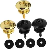 Levemolo Guitar Strap Locks Metal End Pin Buckle Set of 4 for Classical Electric Bass Guitars