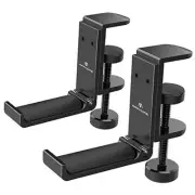 2 Pack Foldable Headphone Stand, Under Desk Headset Hanger Hook Holder,