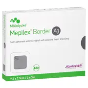 [Molnlycke] Mepilex Border AG Wound Dressing 395200 7.5cm x 7.5cm 5 Pack
