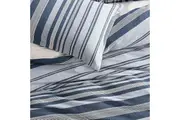 Hunter Indigo 100% Cotton Seersucker Quilt Cover Set Super King