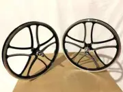 20" x 35mm Front & Rear Freewheel BMX Bicycle Alloy w 10 spokes Chrome