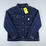 Carhartt Women’s Relaxed Fit Denim Chore Coat Jacket Size Medium (8-10) OC5449-W