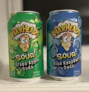 Warheads Sour Soda 1Green Apple ￼and 1 Blue Raspberry ￼