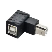 USB 2.0 Type B Print Port 90° Converter Connector Male to Female Printer Scanner