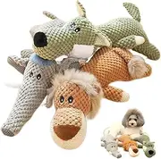 Robust Animal Designed for Heavy Chewers, Durable Squeaky Dog Toys, Dog Stuffed Animals Chew Toy, Interactive Stuffed Plush Dog Squeak Toy for Dogs (Elephant)