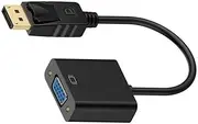 HOMSFOU High Performance Vga Cable Displayport to Vga Adapter Video Converter Male to Female No External Power Supply Required