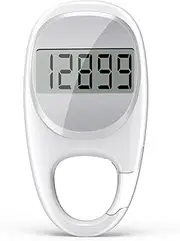 Simple Pedometer for Walking, Accurate Step Tracker with Carabiner, 3D Step Counter for Men Women Kids Seniors