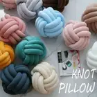 Home Decor Soft Knot Cushion Ball Chunky Concise Knotted Pillow Handmade Plush