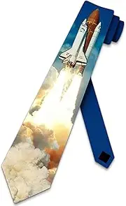 Space Shuttle Launch Ties Mens NASA Outer Space Astronaut Neckties by Three Rooker