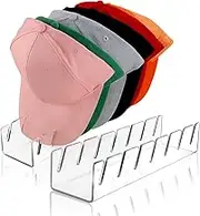 Hat Organizer for Baseball Caps, Clear Hat Stand No Install Acrylic Hat Holder Hat Racks Storage Organizer - Baseball Cap Holder Hat Storage for Bedroom, Closet, Dresser, Office