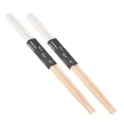 Maple Wood Drumstick 7A Anti Slip Handle Grips Drum Stick White, 2 Pair