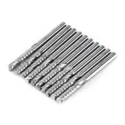 10pcs Single Flute End Mill Cutter CNC Tool Bits 22mm Cutting Edge Length.