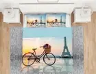 3D Bicycle Eiffel Tower 1337NA Bed Pillowcases Quilt Cover Duvet Assaf Frank Fay