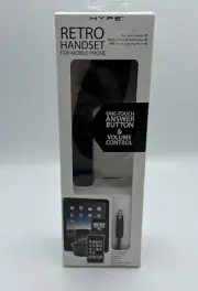 Hype Retro Handheld Handset for Mobile Phone One Touch Answer HY 705 BLK Black