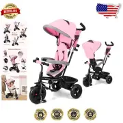6-in-1 Convertible Kids Tricycle with Reversible Seat & Canopy for Toddlers