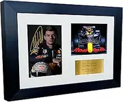 Kitbags & Lockers 12x8 A4 Max Verstappen Red Bull Autographed Signed Photo Photograph Picture Frame F1 Formula One Poster Gift Gold