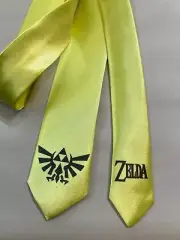 L@@K! ZELDA Tristar Triforce Legend of Zelda Skinny Yellow Necktie