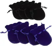 ARTSEWPLY 20pcs Drawstring Bags for Jewelry Storage Multi Purpose Reusable Pouches for Rings Necklaces Trinkets Elegant present Packaging Bags for Weddings Events