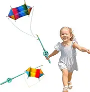 Effortless Rotating Kite with Telescopic Fishing Rod – Easy Launch, Stable Flight, Flies High & Low in Level 3 Winds