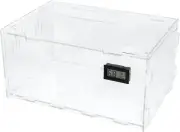BETAZOOER Reptile Terrarium Breeding Tank Acrylic Reptile Feeding Box with Tempe