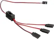 LAPOOH 3 Way LED Light On/Off Controller Switch Y Cable for TRX-4 SCX10 1/10 Remote Control Car Light Group Channel Extension Wire