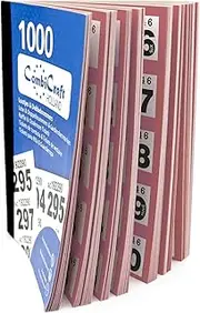 1000 Pink Raffle Tickets Book Cloakroom Tickets with Unique Security Code