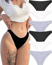 [ALL OF ME] Pack of 6 Women's Cotton Underwear Set Cotton Panties Briefs Multipack Hipster Breathable S-XL, B-6, Large