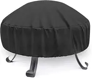 Vodche Fire Pit Cover Round for Fire Pit 22 Inch - 32 Inch, 420D Heavy Duty Outdoor Fire Pit Cover Full Coverage Patio Outdoor Fireplace Cover, Waterproof, Dustproof and Anti UV, Fit All Seasons