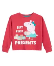 Peppa Pig Little Kid Girls Graphic-Print Sweatshirt Red 5