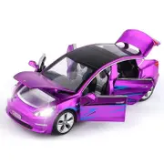 Catzon 1/32 Pull Back Toy Car with Sound Light for Kids 3+ Birthday Gifts-Purple