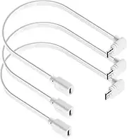 YEAOI 3-Pack Extension Cable for WYZE Cam Pan V3 Camera, 90 Degree Micro USB Adapter, 1 ft Flat Power Cord