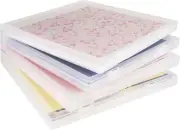 Scrapbook Paper Storage 4 Pack Stackable Plastic File Storage Box Set Organizer
