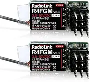 Radiolink 2.4Ghz R4FGM 2pcs RC Car/Boat Receivers 4 Channels Integrated Gyro Function Mini Size Receiver for 1:28 Scale Car Remote Controller RC4GS V2 RC6GS V2 RC4GS RC6GS