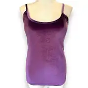 Torrid Plus Size 2 Sexy Purple Velvet Scoop Neck Stretchy Cami Tank Top New