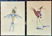 PATIENCE BREWSTER GREETING CARDS - MAGIC OF YOU - BIRD WATCHING - Rare Lot gift