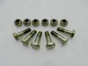 Mahindra Tractors Front Wheel Hub Bolts And Nuts Set of 6 - NEW BRAND