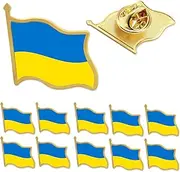 [rhungift] 12/24/48/100Pcs Ukraine Flag Pin New -Enamel Ukrainian National Lapel Pins Bulk Decoration for Clothes Bags Gifts Souvenir