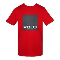在飛比找momo購物網優惠-【RALPH LAUREN】POLO色塊印花圓領短袖T恤(紅