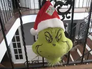 How The Grinch Stole Christmas! Grinch Plush Door Hanger New!