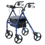 Hugo Mobility Portable Rollator Walker with Seat, Backrest and 8 Inch Wheels,...