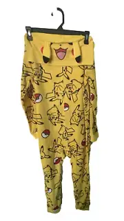 POKEMON Pikachu Boy's 10/12 Hooded Costume Soft Fleece Pajama Sleeper NEW