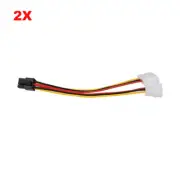 Molex 4 Pin to PCI-E PCI Express 6 Pin Converter Adapter Power Supply Cable