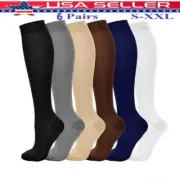Compression Socks Stockings Mens Womens Knee High Medical 20-30 mmHG S/M-X/XL