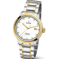 在飛比找momo購物網優惠-【TITONI 梅花錶】空中霸王系列-銀白色錶盤-不鏽鋼間金