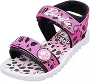 [Barbie] Girls Leopard print canvas sandal Childrens Kids shoes UK sizes 8 9 10 11 12 13 1 2