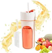 Portable Blender Rechargeable - Portable Blender Personal Blender | Multifunctional Rechargeable 480Ml with Straw Water Bottle for Juicing Travel Meal Prep Hiking Camping Trips Home Sport Fruit Drinks