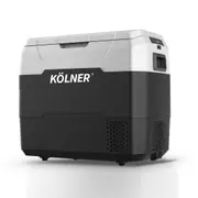 Kolner 50L Fridge Freezer Cooler 12/24/240v Camping Portable Refrigerator - Black