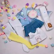1/4MSD/MDD BJD Doll Clothes Soft Glutinous Candy Outfit 8 Pcs Set Sweet Girl DZ